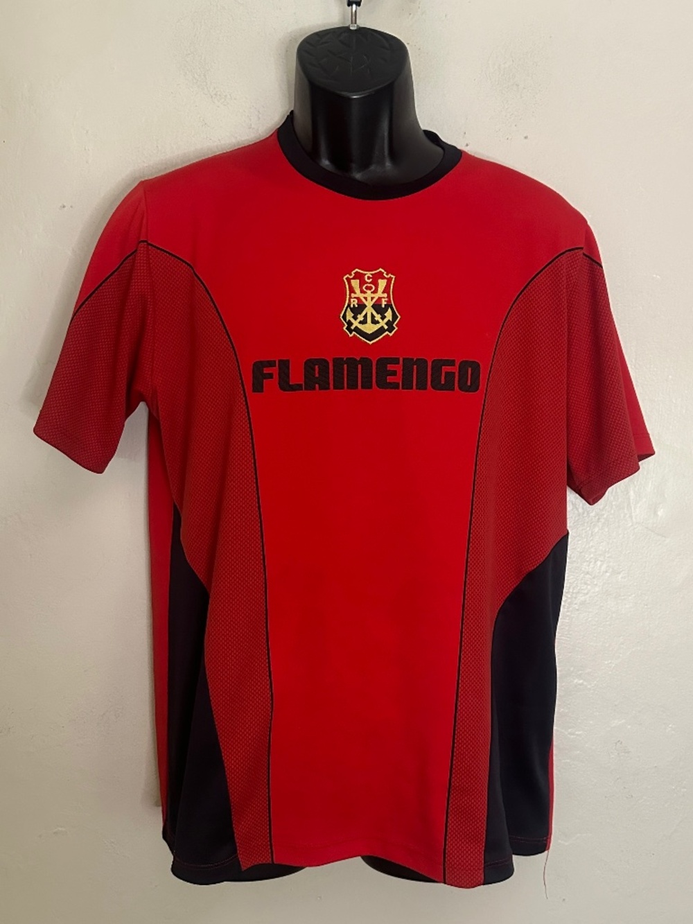 Flamengo Soccer Jersey Large Gently worn 100% polyester Embroidered and printed